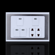 four gang switch and two sockets