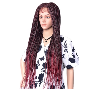 Chorliss Wholesale Synthetic Hair Wigs Glueless Braided Lace Frontal Wigs Vendor Afro Perruque Tresse Long Braided Lace Wigs