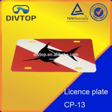 CP-13 Licence Plate Print Shark Diving Image
