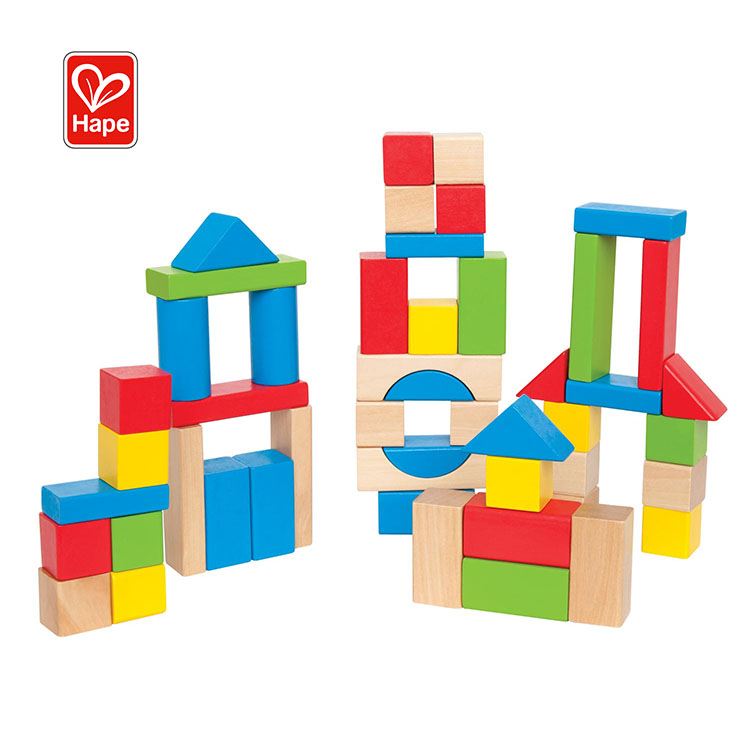 Hape Wholesale Kids Rainbow Color Cheap Wooden Blocks Toy,Wooden Building Blocks