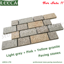 Flamed granite stone paver interlocking stone