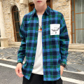 Men's casual plaid shirt