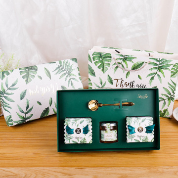 Tea Jar Packaging Custom Green Folding Paper Box
