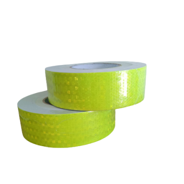 High-Visibility Reflective Honeycomb Yellow Fluorescent Safety Reflect Stickers and Tape for Vehicles and Trucks