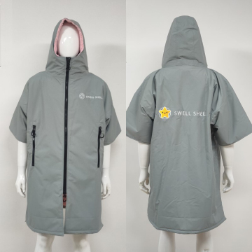 waterproof hooded dry surf short sleeve changing robe
