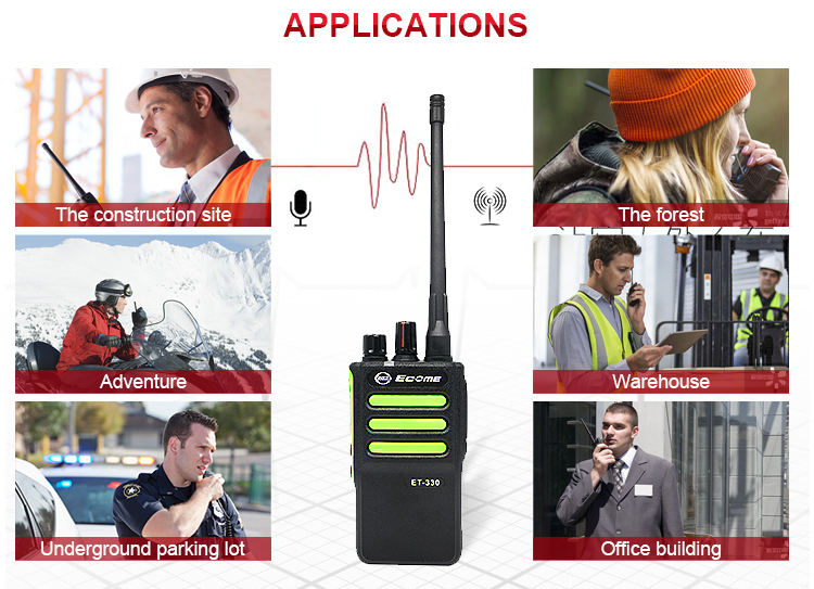 Ecome ET-330 رخيصة UHF رقمية قابلة لإعادة الشحن ثنائية الاتجاه الراديو منخفضة التكلفة DMR Walkie Talkie