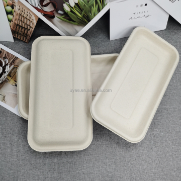 Disposable Sugarcane Bagasse Compostable Biodegradable Tray