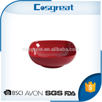 Red square melamine ramen bowl