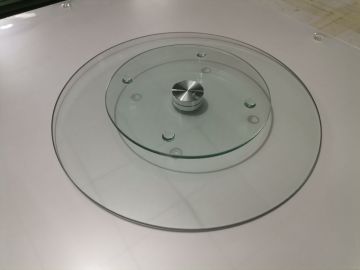 clear tempered glass rotating plate