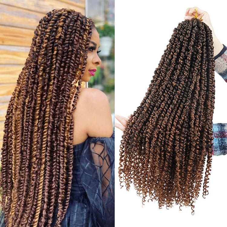 beauty supplies new Long Pre Twisted Passion Twist hair Synthetic spring Twists Crochet Hair extension Crotchet Braid Fluffy