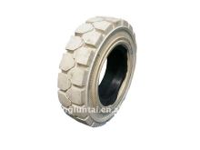 solid white tyre