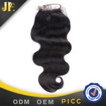 2015 JP tangle free first class unprocessed cheap silk base free part closure