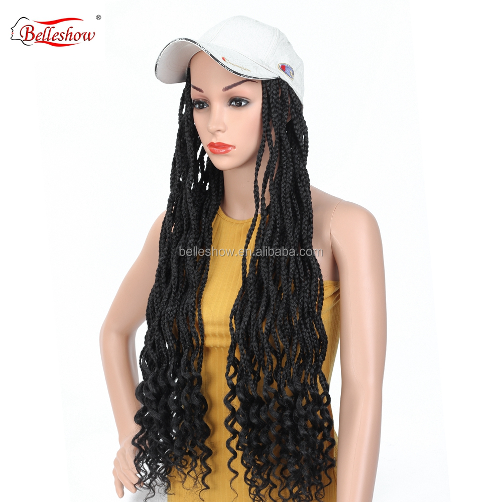 Hot sell 24inch wholesale wavy synthetic Hair Extensions senegalese twist hair 3X Box Crotchet Braids curly box white hat braid