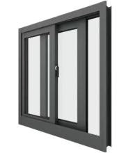 Horizontally Mounted Twin Pane Sliding Window