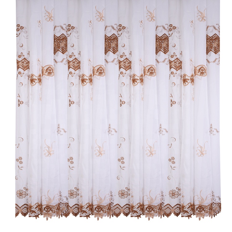 Shaoxing textile modern style 100 polyester voile granada tow line guiper luxury window wholesale curtain fabrics