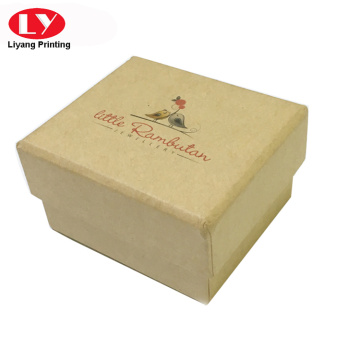 Small Square Brown Kraft Jewelry Cardboard Box