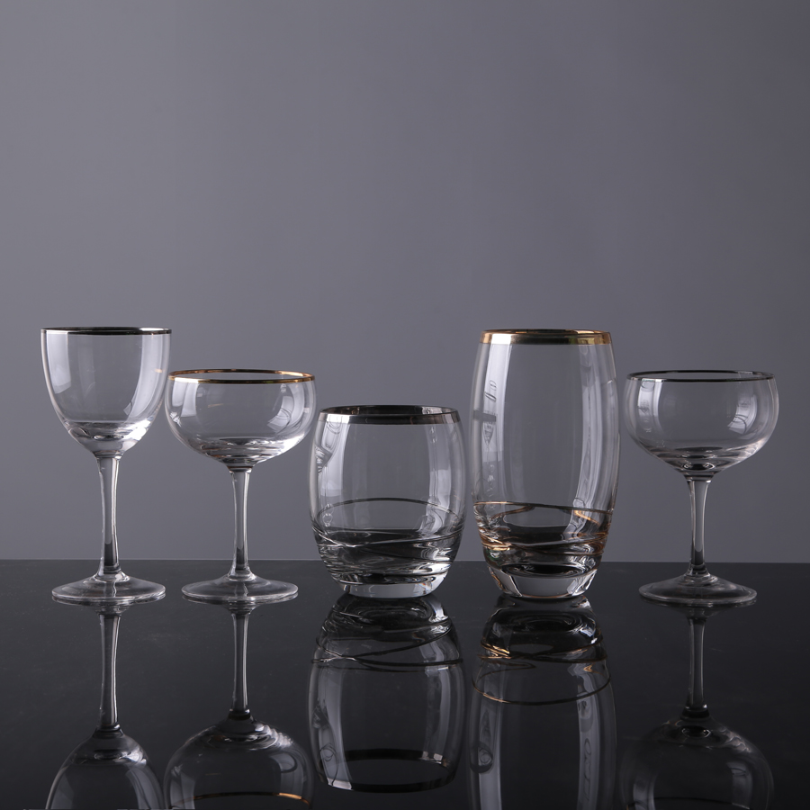 Br 9042 45gold Rim Cocktail Glassware