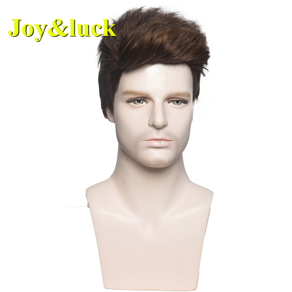 Daily or Party Male HairStyle Black 99j Color Wholesale Wigs for Men Natural Short Afro Kinky Curly Men Wigs Synthetic Hair Wigs