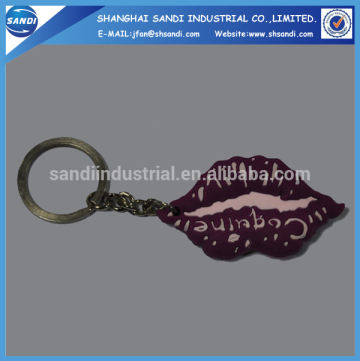 3d soft PVC rubber keychain with embossed Logo