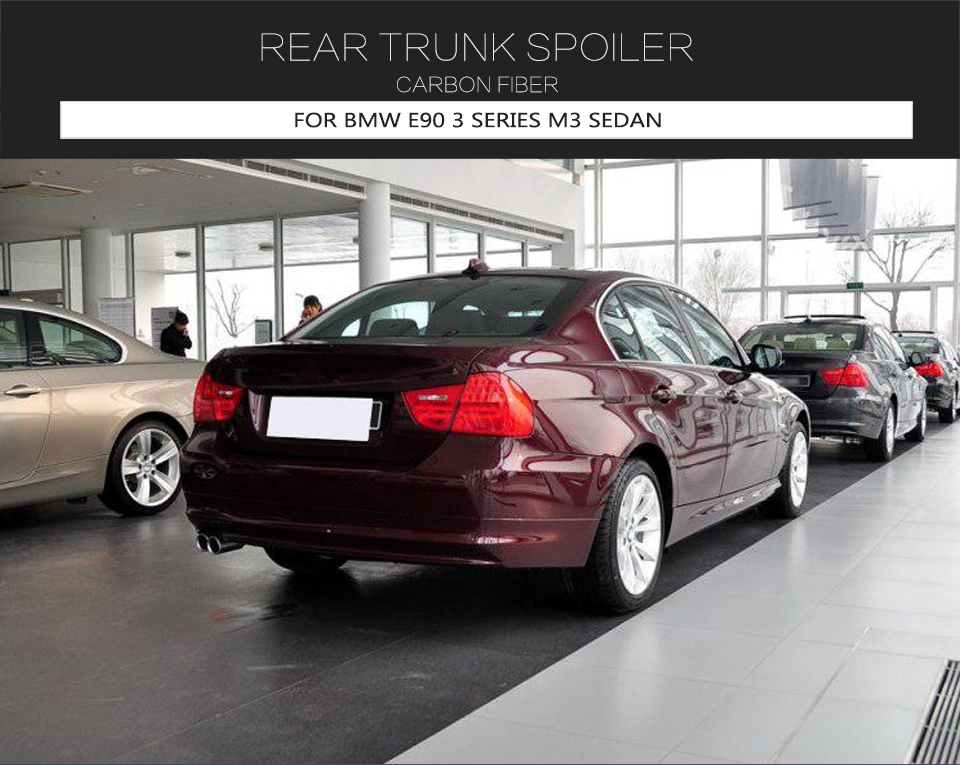 Carbon Fiber E90 Trunk Lid Spoiler for BMW E90 3 Series M3 Sedan 06-11