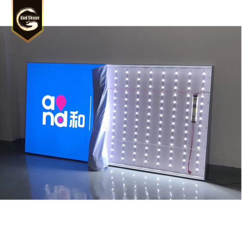 Letrero de caja de luz textil de tela con iluminación modular LED