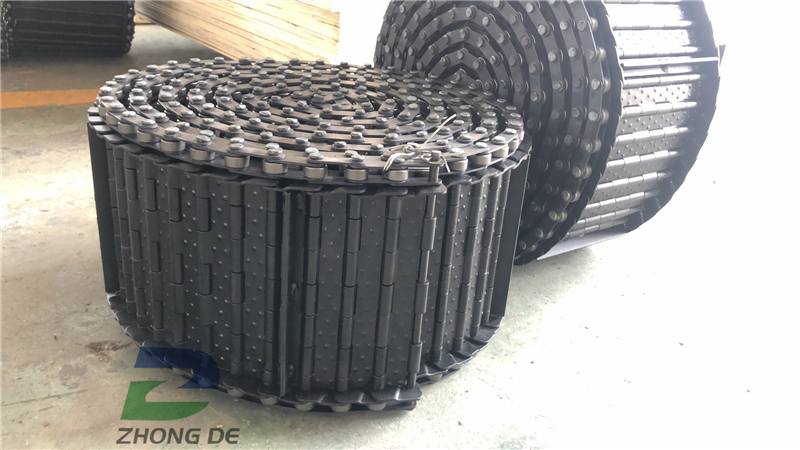 31.75mm,Black color steel material steel conveyor belt chip conveyor belt