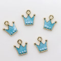 Manufacture 100pcs Cute Princess Crown Colorful Beautiful Pendant Beads Cheap for Girls Kids Earring Bracelet Accessories