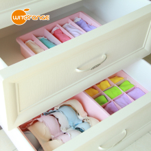 Witorange Stackable Plastic Underware Storage Box Clothes Drawer Organizers with Divided Cells