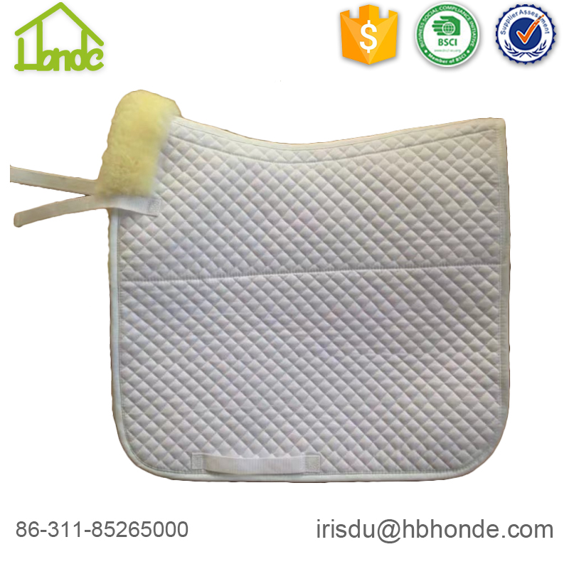 lambskin white dressage horse saddle pad