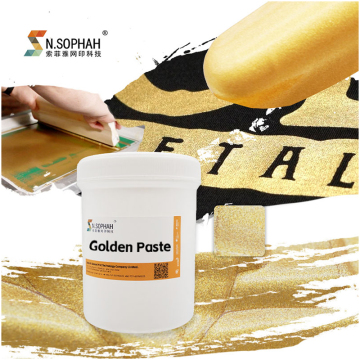 High Quality Fabric Printing with Gold Ink: Screen Printing Using Water Based Ink and Golden Paste