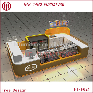 MDF wooden mall display kiosk juice, kiosk juice