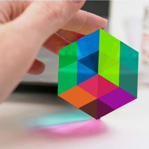 Apex Original Multi Color Acrylic Cube for Gift