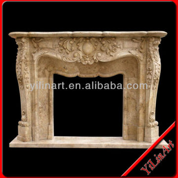 Carved Stone Fireplace Mantel Freestanding Sculpture