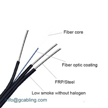 GETEKnet 1km Price Flat Fibre Optic Cables - 1 to 12 Core FTTH Drop Cable