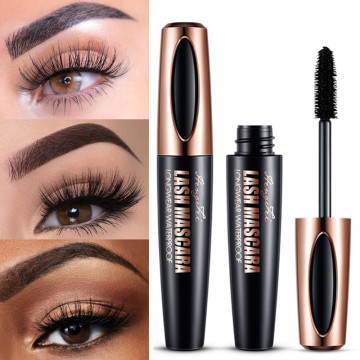 4d silk fiber mascara waterproof and easy to dry natural soft long eyelash makeup mascara black thick eyelash cosmetics