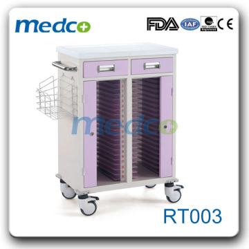 RT003 hospital medical record trolley abs trolley