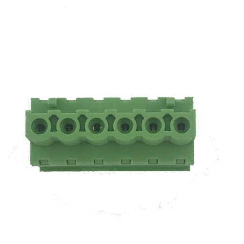 Vertical straight angle female pluggable terminal block