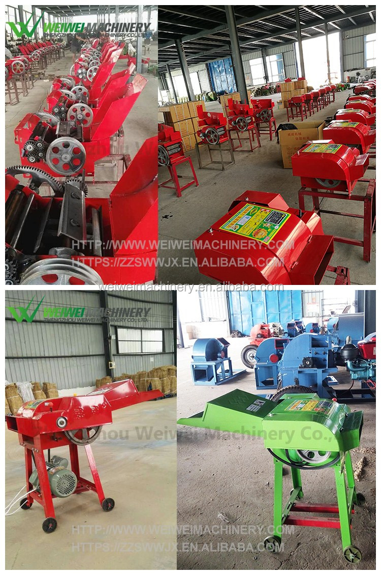 Weiwei capacity 400-1200kg/h animal feed machinery plants grass chopper from pakistan