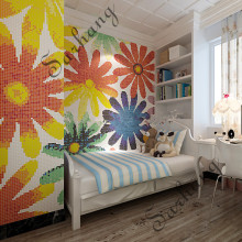 Colorful sunflower Glass Mosaic Pattern