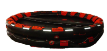 Marine reversible open reversible inflatable life raft SOLAS approved