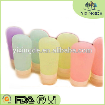 Durable portable silicone travel packing bottle Cosmetic packaging bottle