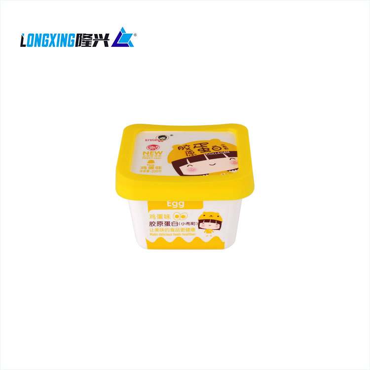 200ml IML disposable food grade PP plastic ice cream cup with lids yogurt pudding jelly mousse packaging box