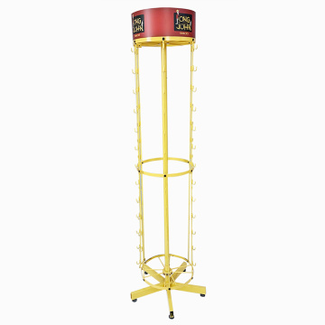 APEX Supermarket Yellow Metal Display Stand For Crisps