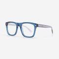 Bevelling Rectangular Acetate Men's Optical Frames