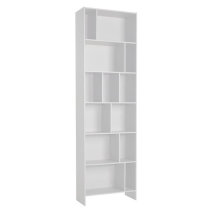 Contemporay white shelf wooden storage rack