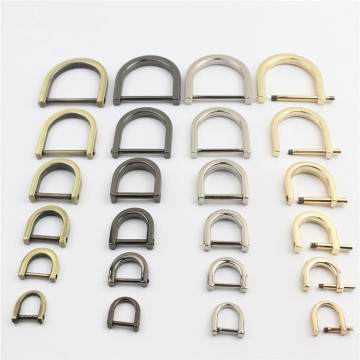 In Stock Removable Screw Lead and Nickel Free Brass D-Ring Clasp Buckle
