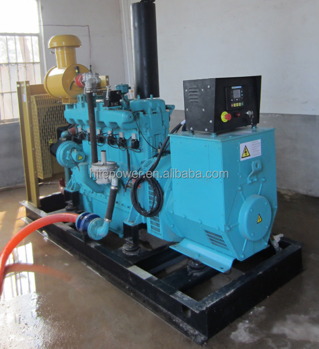 Water cooled electric start 10-500kw wood pellets generator