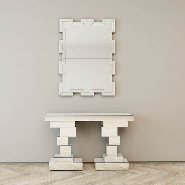 Table de console en miroir de design moderne