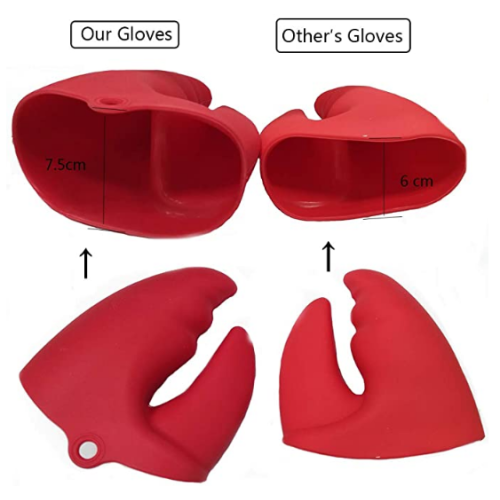 Custom Lobster Claws Silicone Mitts Pot Holders