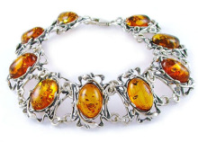 Fancy 925 sterling silver bracelet with diamond